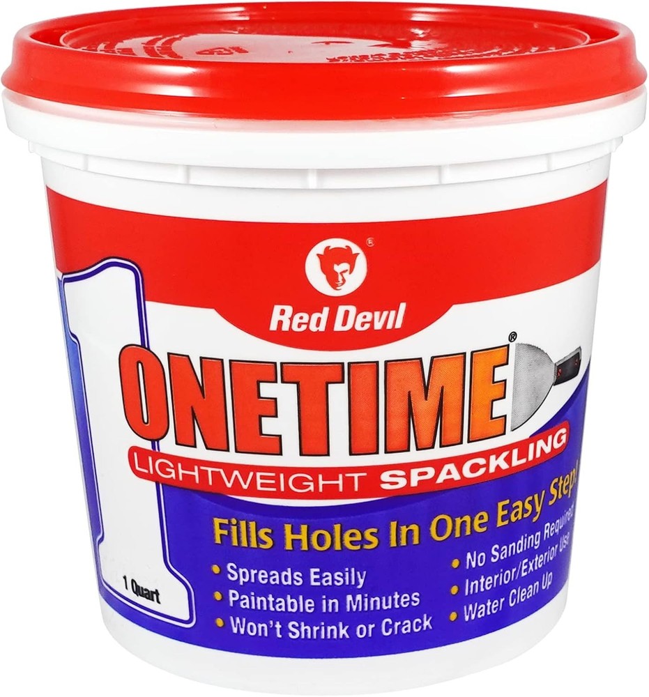 Versatile 1 Quart White Spackling Compound for Quick Wall Repairs - No Sanding