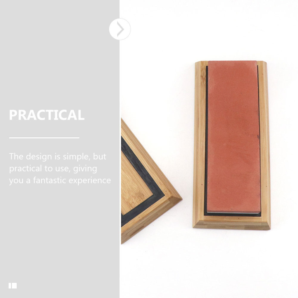 1 Set Bamboo Sharpening Stone Base Whetstone Holder Home Sharpener Base