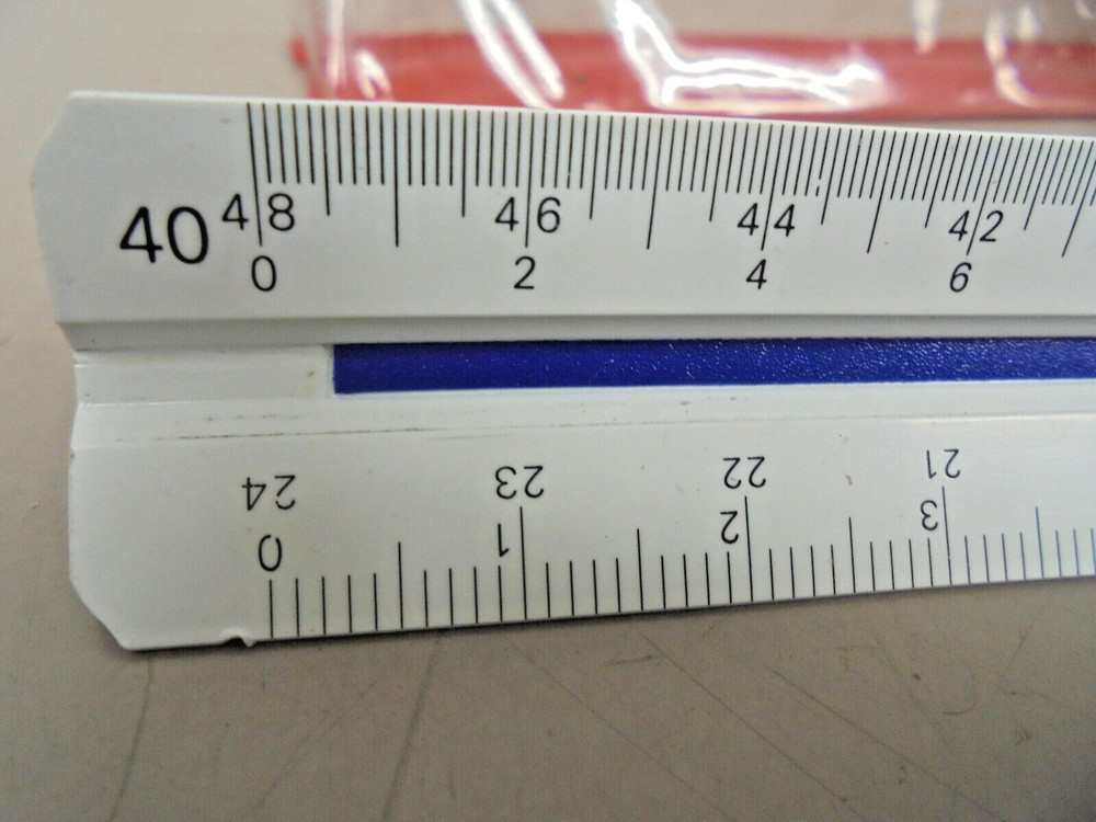 Staedtler Engineer 987 18-34 Triangular Scale Ruler Plastic