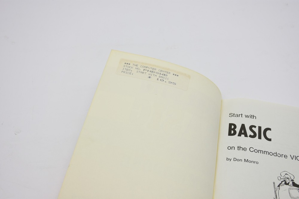 Start With BASIC On The Commodore Vic 20 A Fun Book For A Fun Computer PC VIC-20