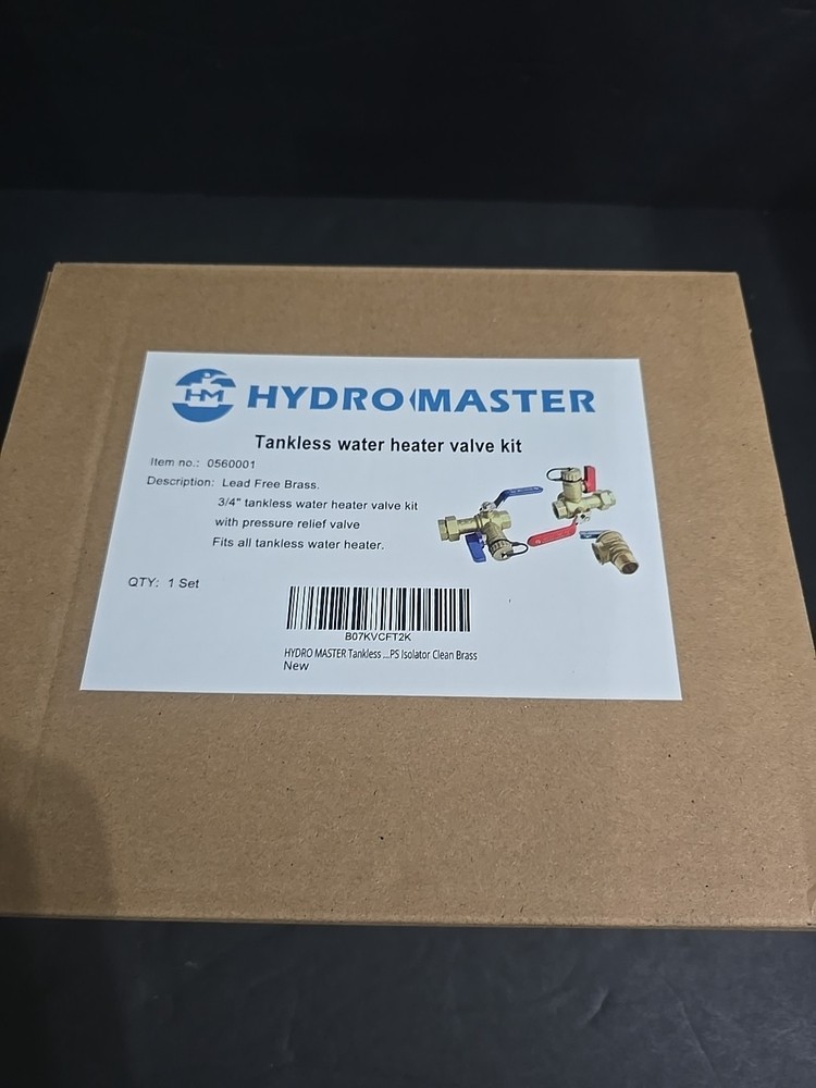 HYDRO MASTER Tankless Water Heater Service Valve Kit with Pressure Relief Valve