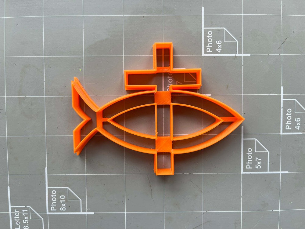 Christian Fish And Cross Cookie Cutter
