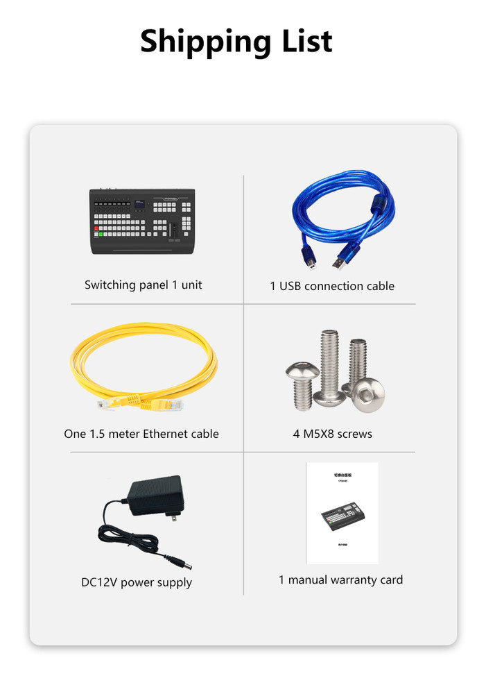 TYST TY-K1700HD Video Switcher BMD ATEM 1 M/E Vimx Control Multifunction Panel