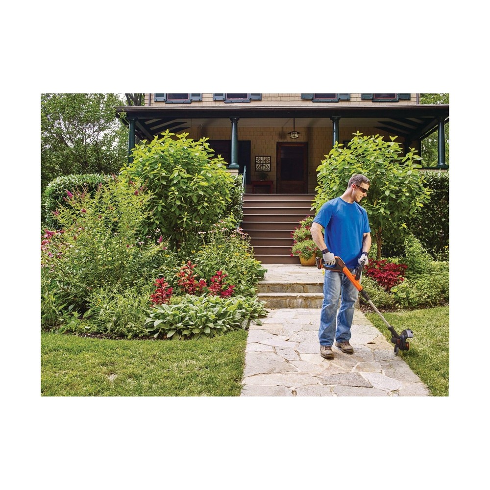 BLACK+DECKER 20V* MAX String Trimmer and Edger, EASYFEED Weed Wacker, 12 Inch...