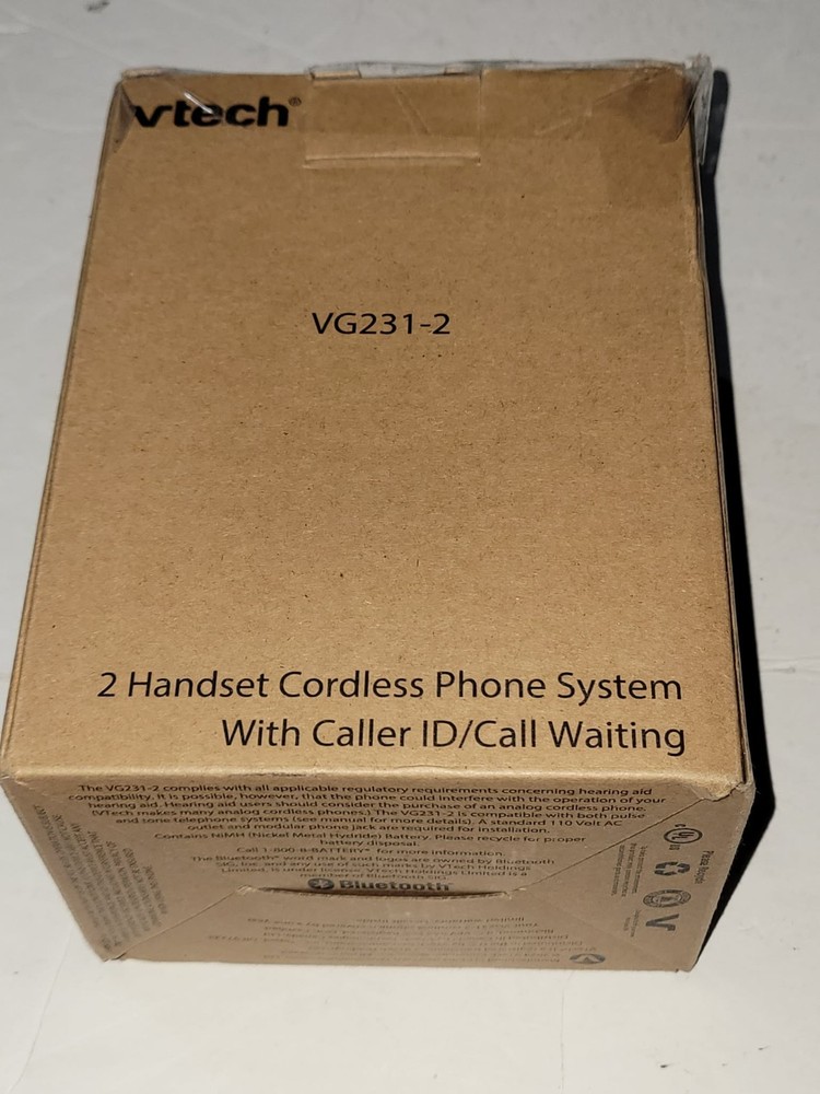 Vtech VG231-2 TWO Cordless Phone Handsets with base & Battery