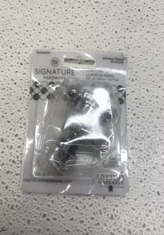 Signature Hardware Cross Handle Angle Stop 434830