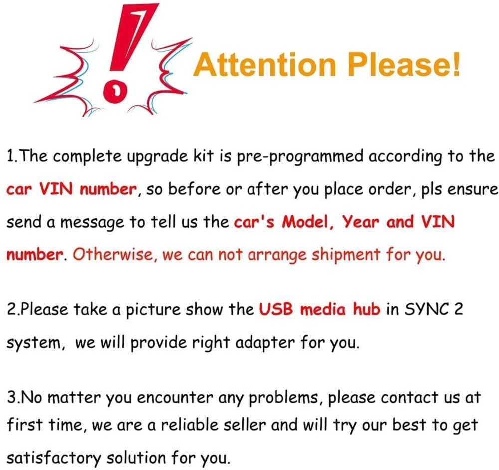 Factory SYNC 2 to SYNC 3 Upgrade Kit 3.4 Fit for Ford Sync3 APIM Module Carplay