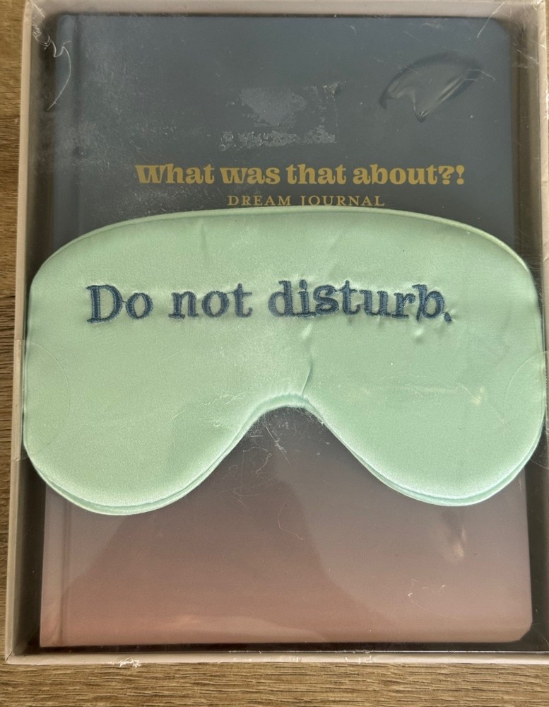 Do Not Disturb Notebook & Sleeping Eye Mask Set What Was That About Journal