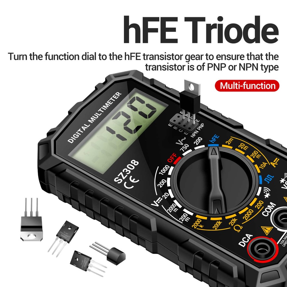 Multimeter Voltmeter Ohmmeter for AC DC Voltage Current Resistance Diagnostics