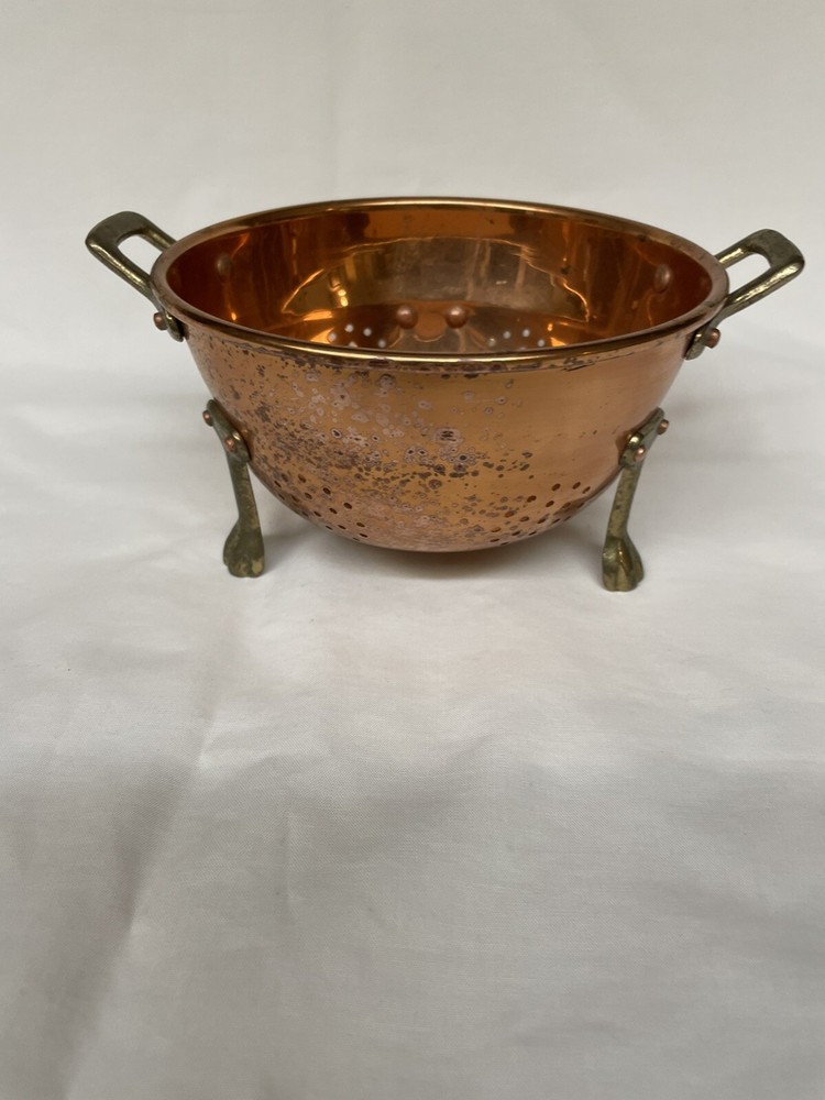 Vintage copper colander