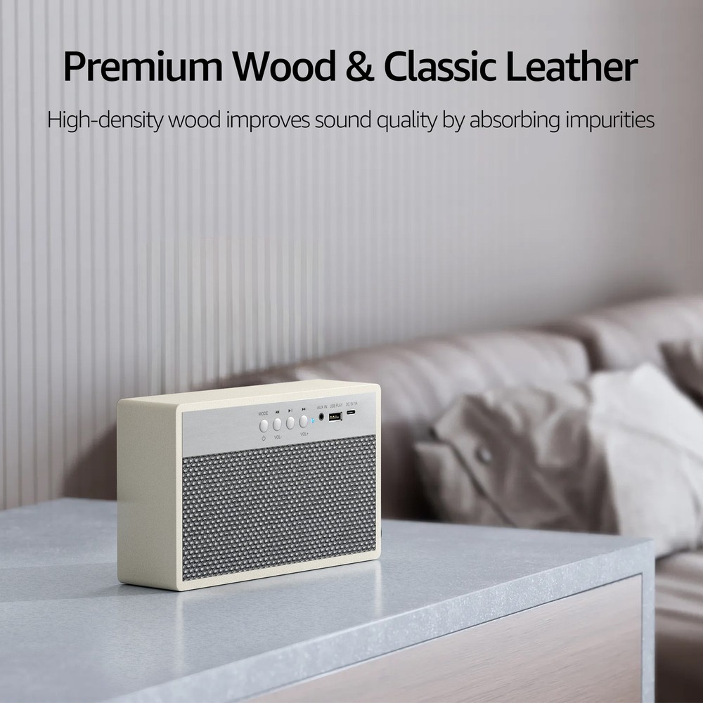 Wireless Portable Speaker With USB & Aux Inputs, Rechargeable Battery