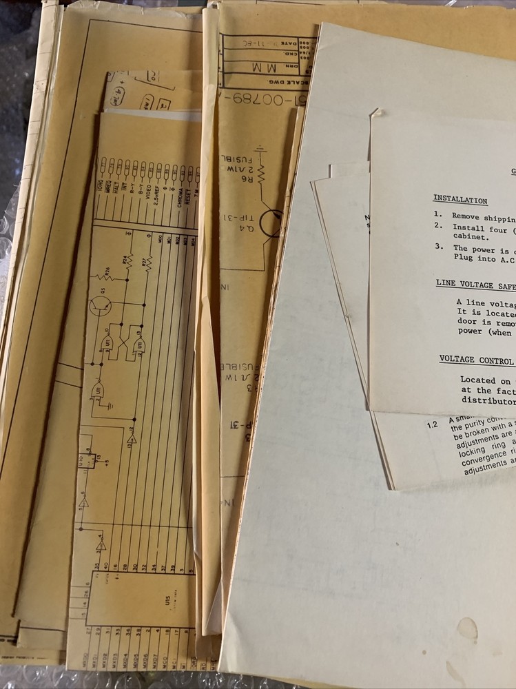 original GORF Upright MIDWAY arcade video game manual