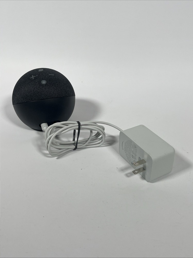 Amazon Echo Dot 4th Gen Smart Speaker Charcoal Black with Power Adapter B7W64E