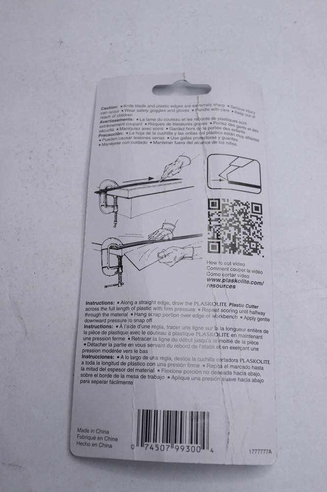 Plaskolite Cutting Tool Plastic 1777777A