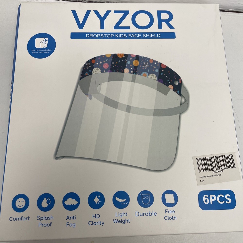 Face Shield for Kids Plastic Clear   (4 Shields)
