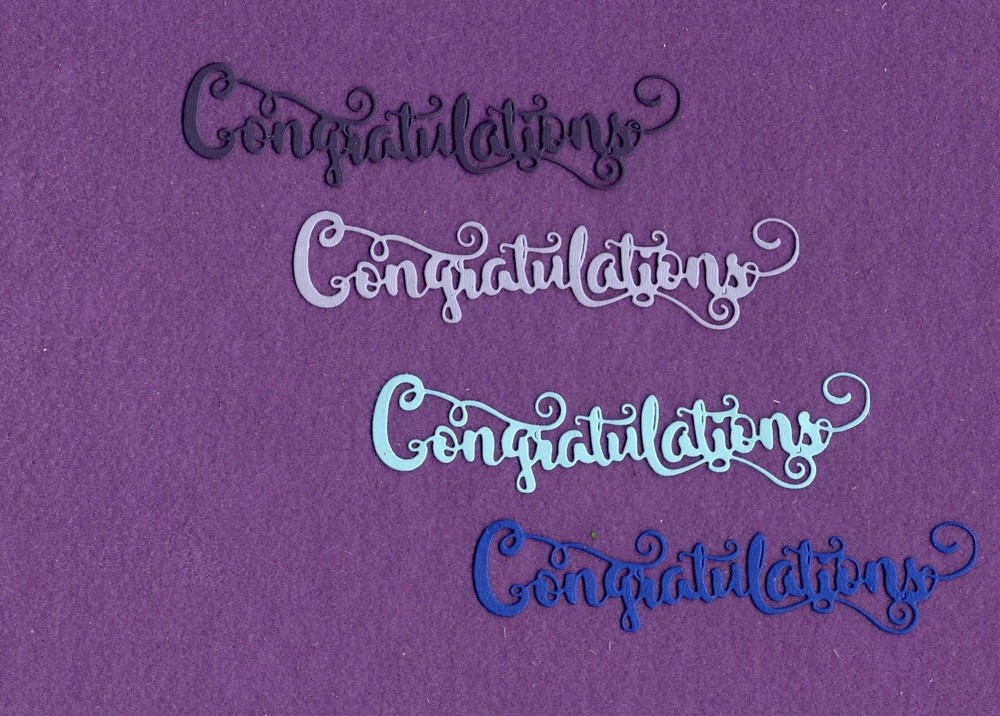 CONGRATULATIONS 3 die cuts