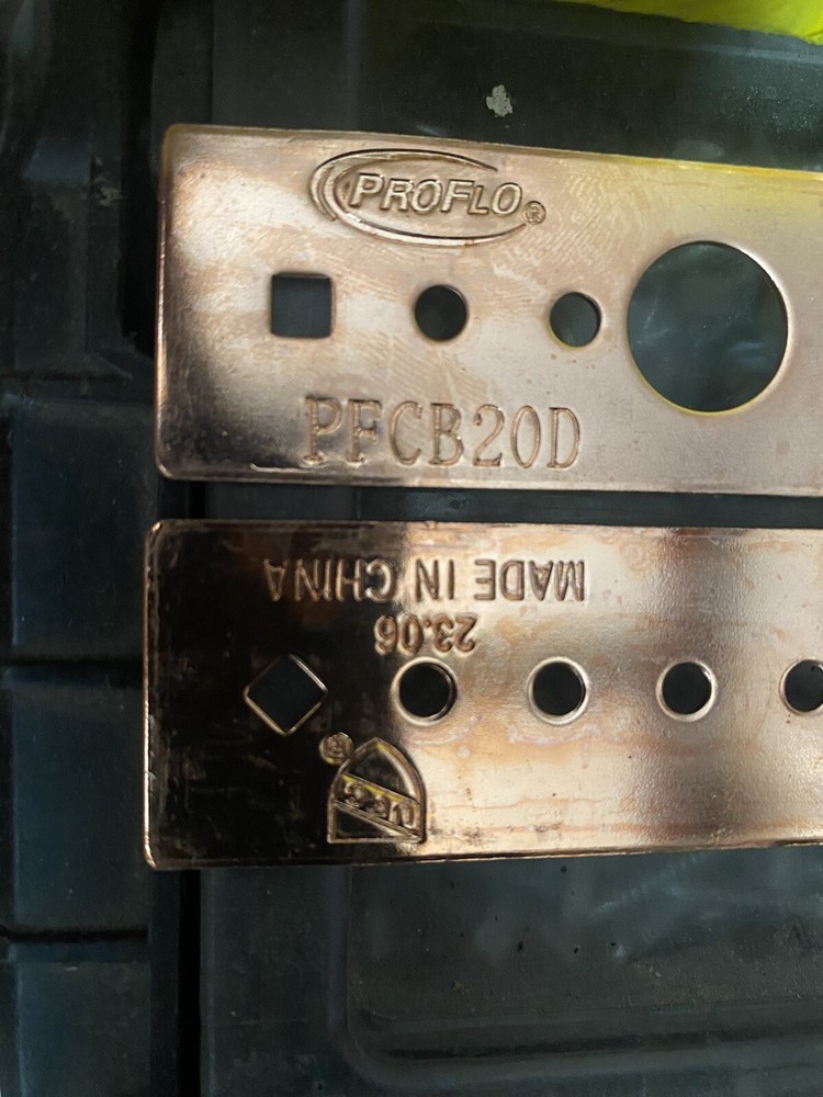 (25) ProFlo PFCB20D 20" Copper Plated Support Wall Bracket 1/2” Holes