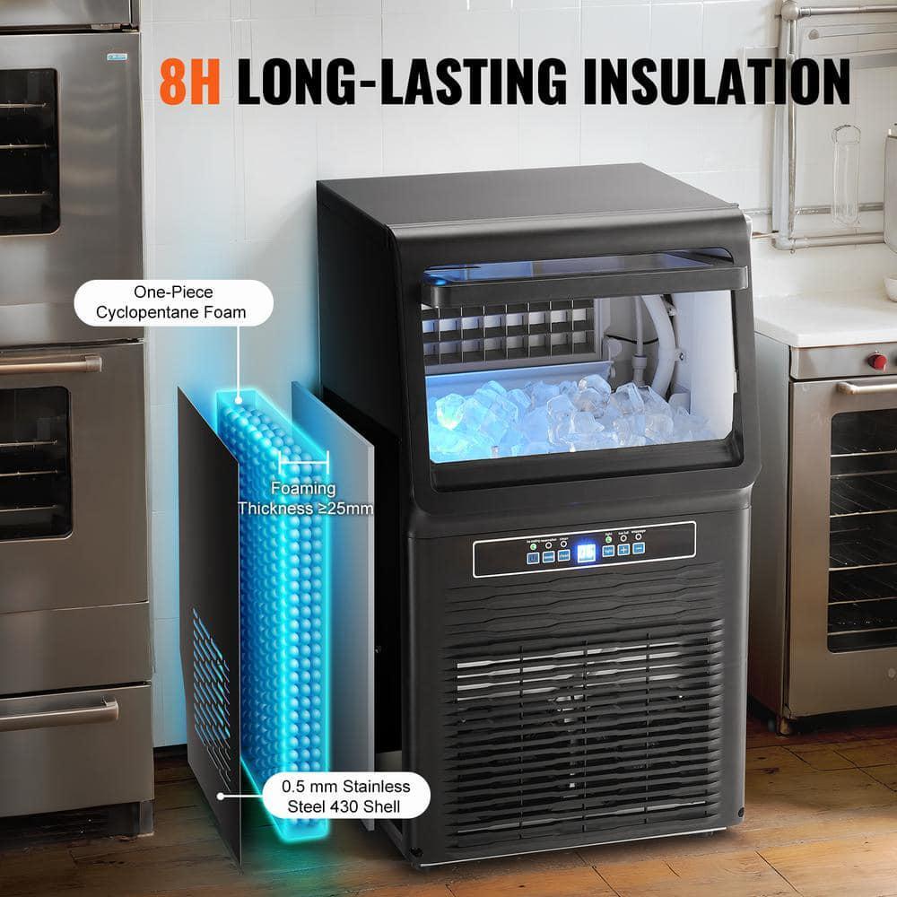 Built-in LED Digital Display Commercial Ice Maker Freestanding Ice Cube Machine