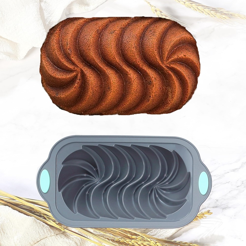 4 Pack Silicone Loaf Pan Nonstick Bread Baking Mold Kitchen Bakeware Set