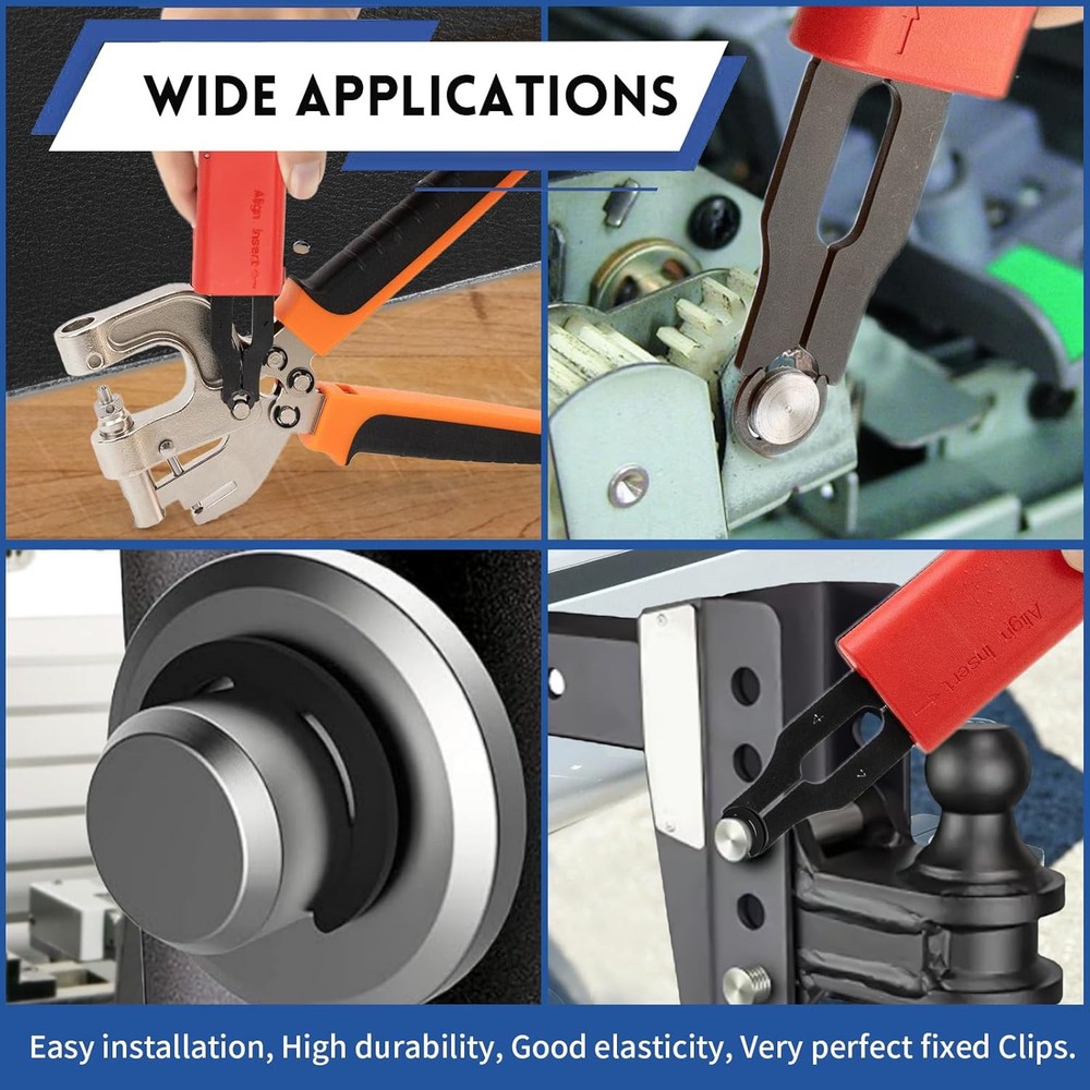 E Clip Tool, E Clips Removal and Installation Assortment Kit Tool Red Handle