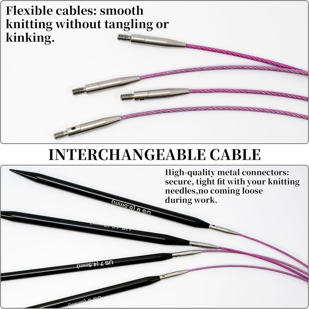 Froggod 4.53-inch 11.5cm Interchangeable Circular Knitting Needles Set 🔥