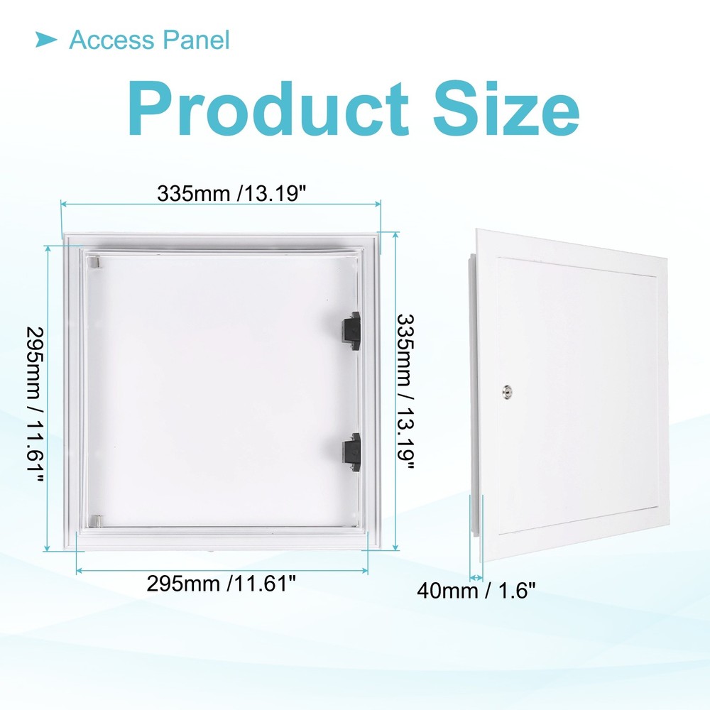 13"x13" Drywall Access Panel Wall Hole Cover Access Doors with Click Lock, White