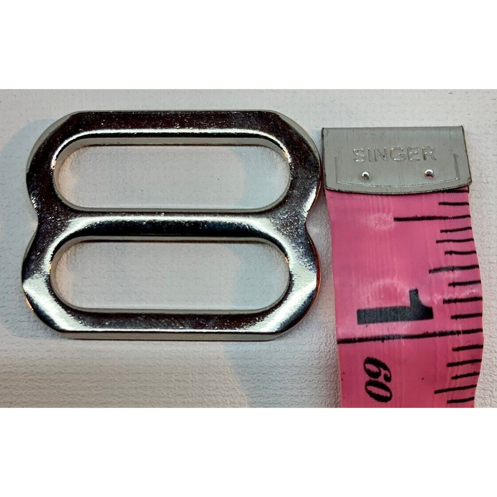 (12) ONE INCH Chrome Slide, 1" Metal adjustable Webbing Backpack Strap Buckles