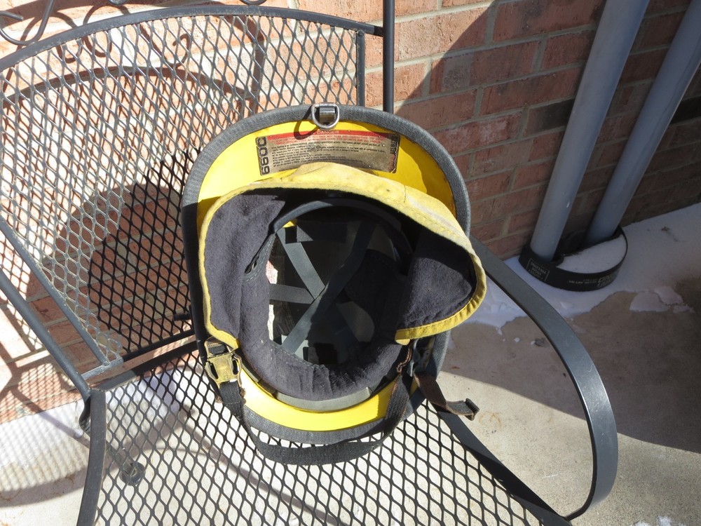 Used Yellow Fireman Helmit