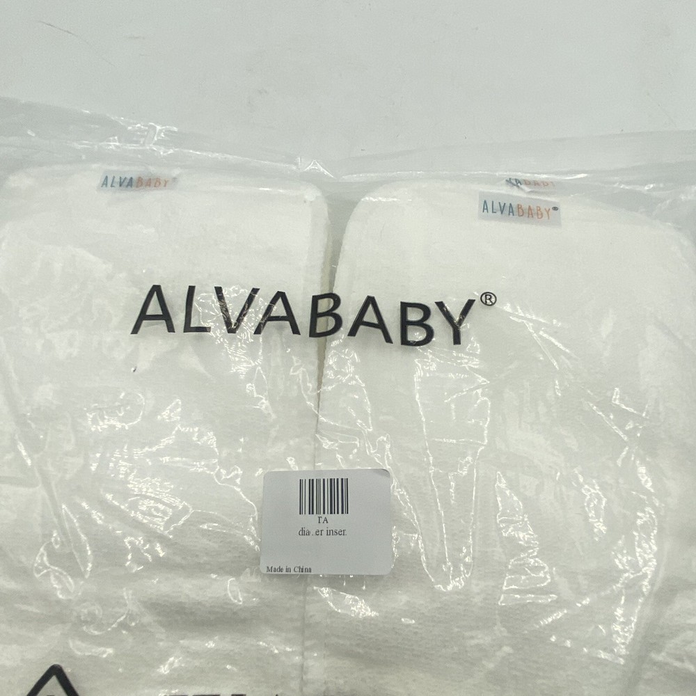 AlVABABY 10pcs Cloth Diaper Inserts 5-Layer Inserts Reusable Liners White NEW