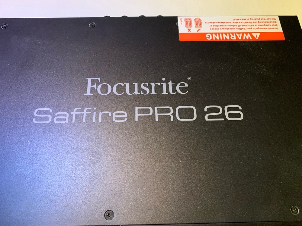Focusrite Saffire PRO 26 Firewire Digital Audio Interface Power Cords WORKING