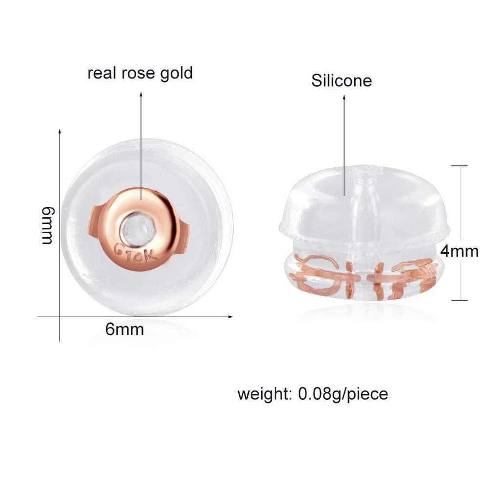 Silicone Earring Backs Replacement | Comfortable Rubber Earring Backings for ...