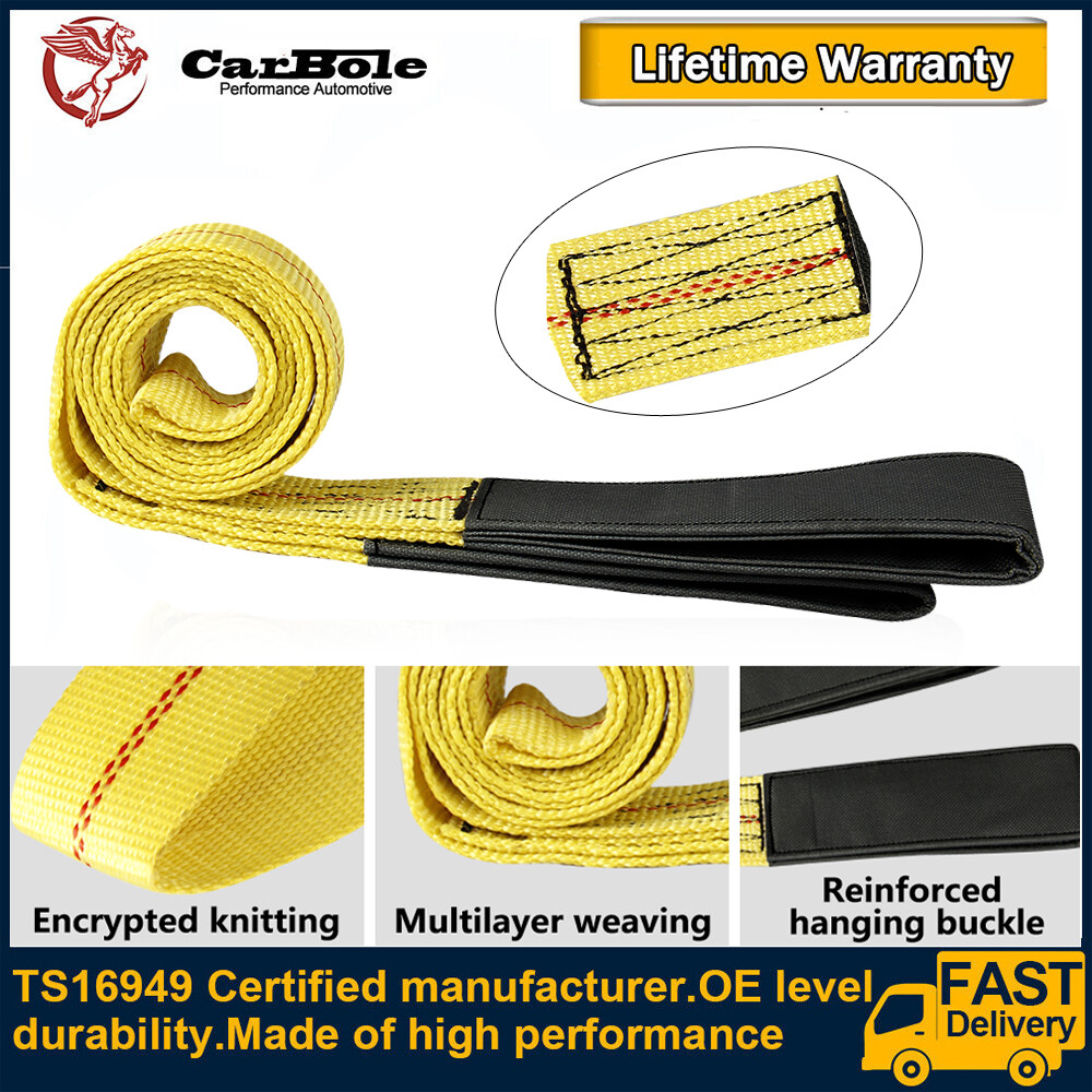 6' x 2" Tow Strap Holds 9000 Pounds Breaking Force & 3000 Pounds Pulling Force