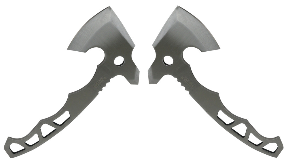2PC DEFENDER Full Tang SOLID STAINLESS Survival Camping Hatchet AXE & Sheath