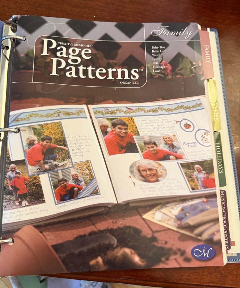 Creative Memories Page Patterns w Page Patterns Organizer Binder Notebook