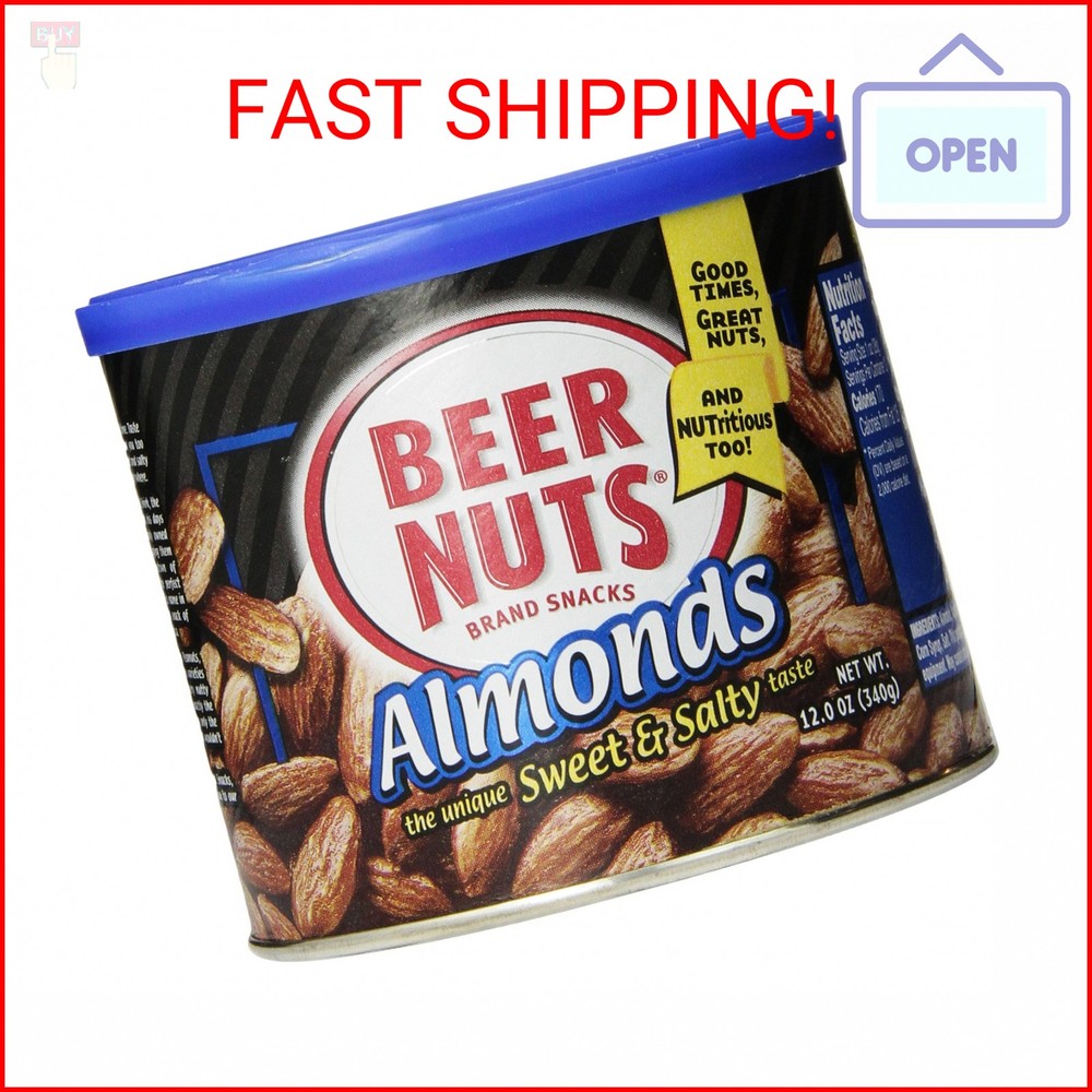 BEER NUTS Almonds | 12 oz. Can - 1 pack