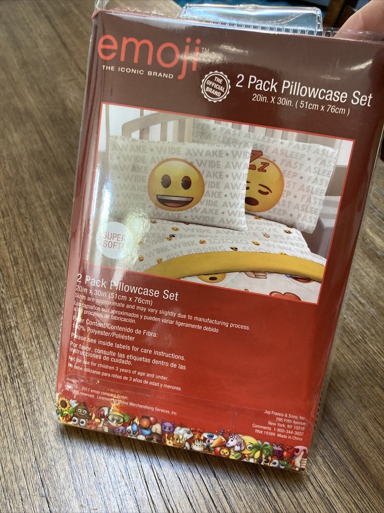 Emoji - 2 Pack Standard Pillowcase Set 20" x 30"