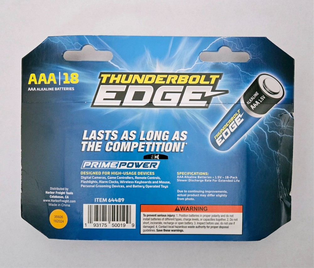 18 Pack AAA Batteries 1.5V with Extended Life Technology
