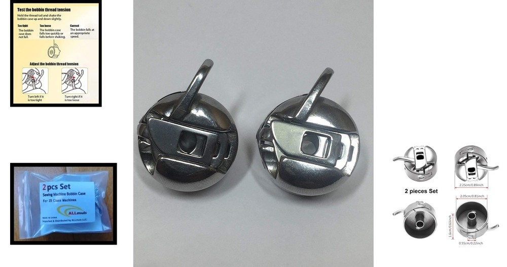 Upgrade Your Sewing with 2 Precision Bobbin Cases for Front Loading Models