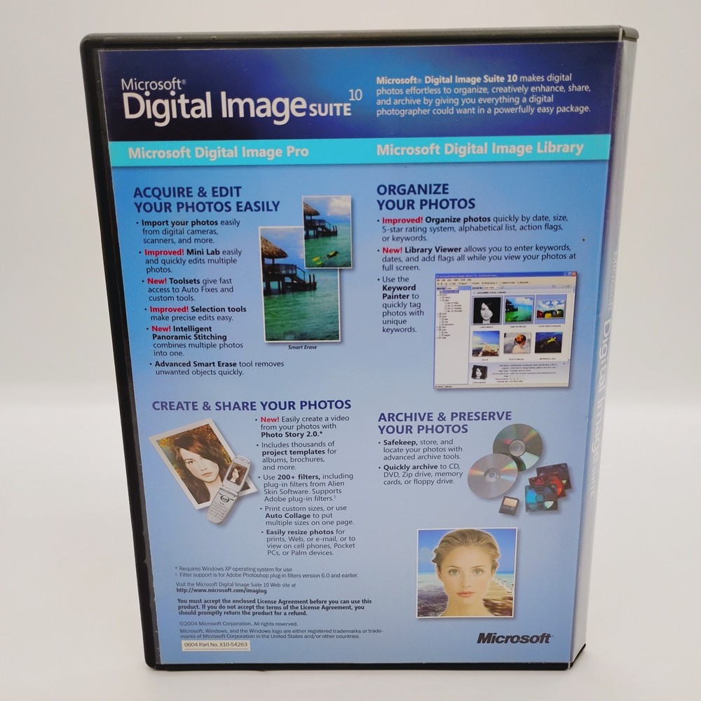 Digital Image Suite 10 (Windows PC, 2004, 2-Disc Set) Fast Free Shipping