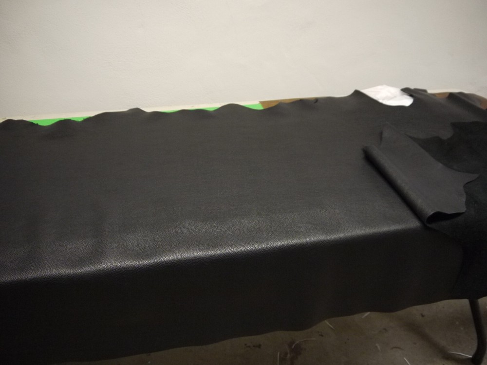 Black Pebbly Leather Hide. 24 SQF Top Quality.