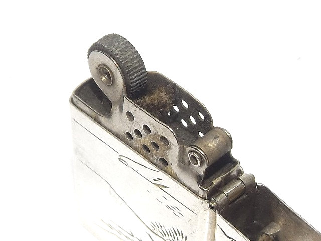 VINTAGE JAPANESE 950 GRADE SOLID SILVER CIGARETTE CASE & PETROL LIGHTER c1950