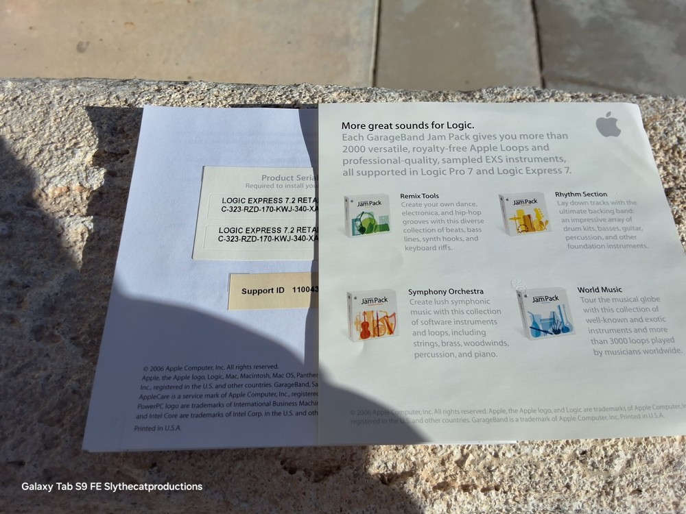 Apple Logic Express 7 Music Editing/Composing Software w/ Key (Mac)