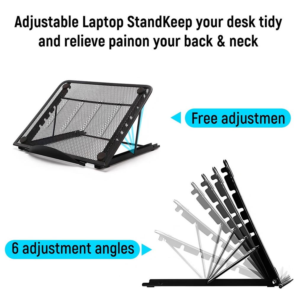 Portable Laptop Stand Adjustable Foldable Notebook Tablet Holder Computer Desk