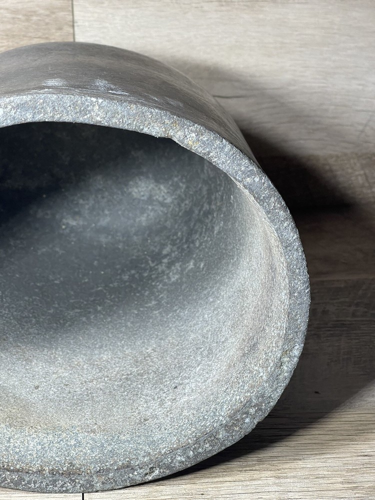 Vintage Smelting Pot Stone Round Bottom