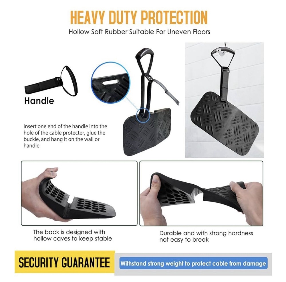 Ev Charger Cable Protector with Handle For Garage Door,Gap Minimizing Design