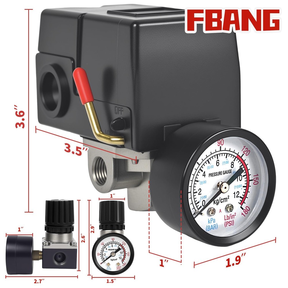 Air compressor shut off valveAir Compressor Pressure Switch Control Valve Pre...