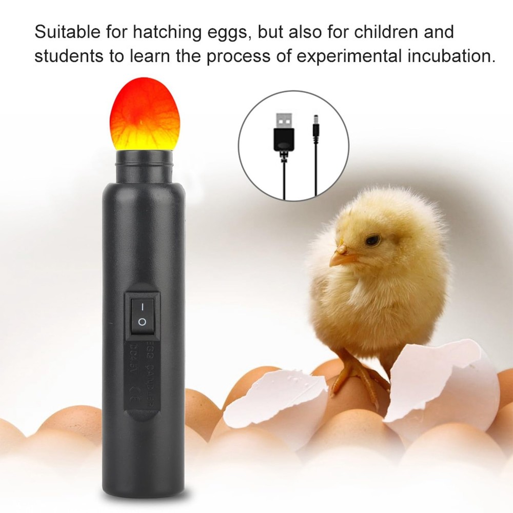 Egg Candler, LED Light Candler Tester, Rechargeable Tester...