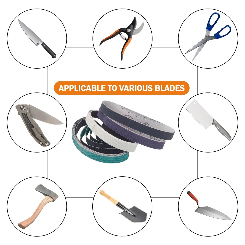 20 Pack 1/2" x 12" Replacement Sharpening Sanding Belts for Official Work Sha...