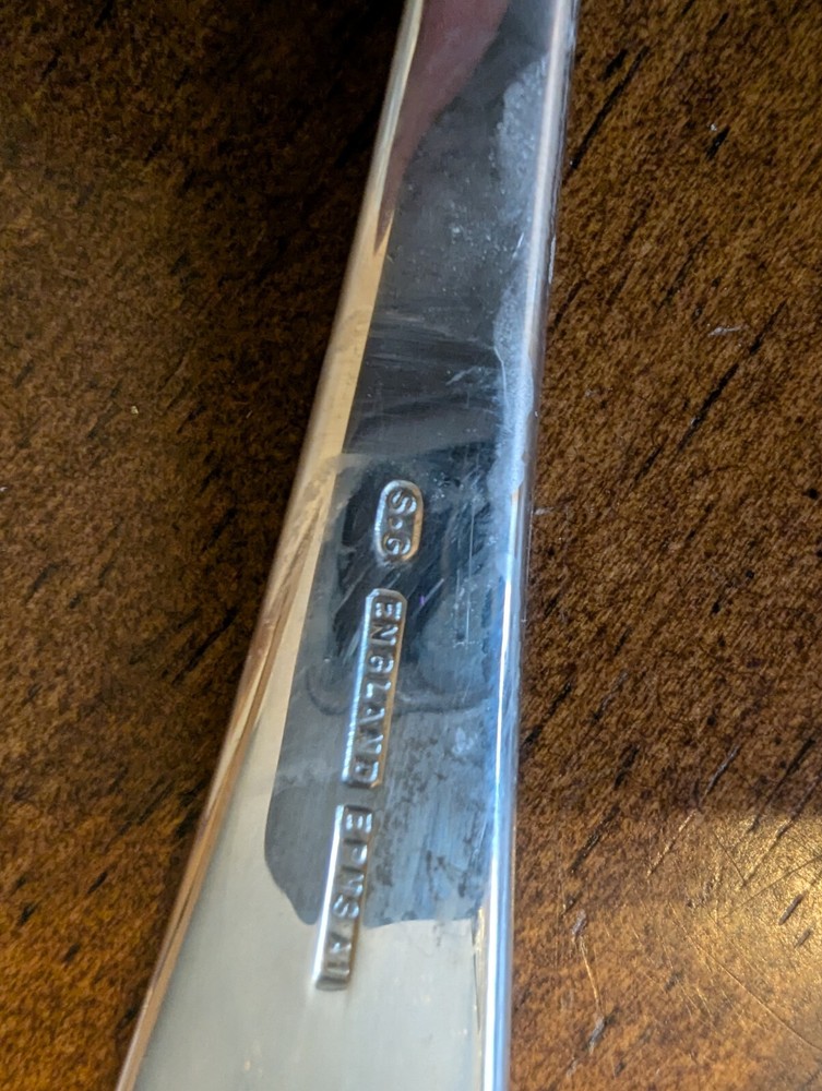 Silver Plated Fork And Spoon S G England EBNS A1 8.5"
