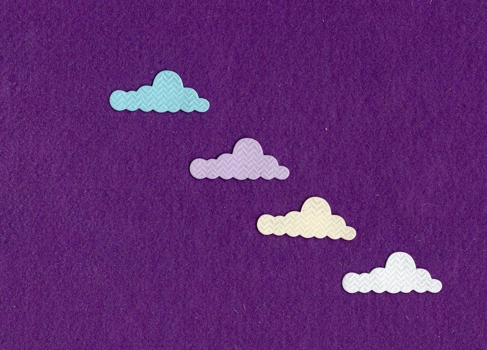 CLOUD # 2 small die cuts scrapbook cards